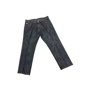 Vintage Southpole Jeans Men's 36x29‎ Black 8180 Straight Denim Pants Hip Hop Y2K